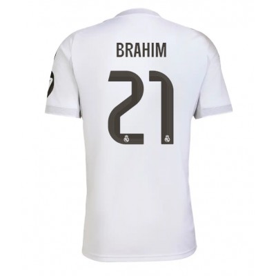 Moški Nogometni dresi Real Madrid Brahim Diaz #21 Domači 2025-26 Kratek Rokav Moški Nogometni dresi Real Madrid Brahim Diaz #21 Domači 2025-26 Kratek Rokav